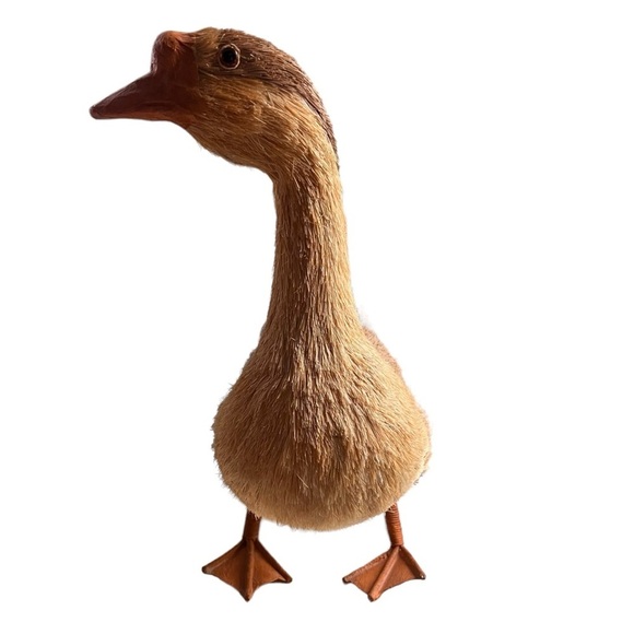 Duck-Goose Figure, Lifelike Natural Bristle & Feather Lightweight 13 “ Tall - Picture 7 of 8